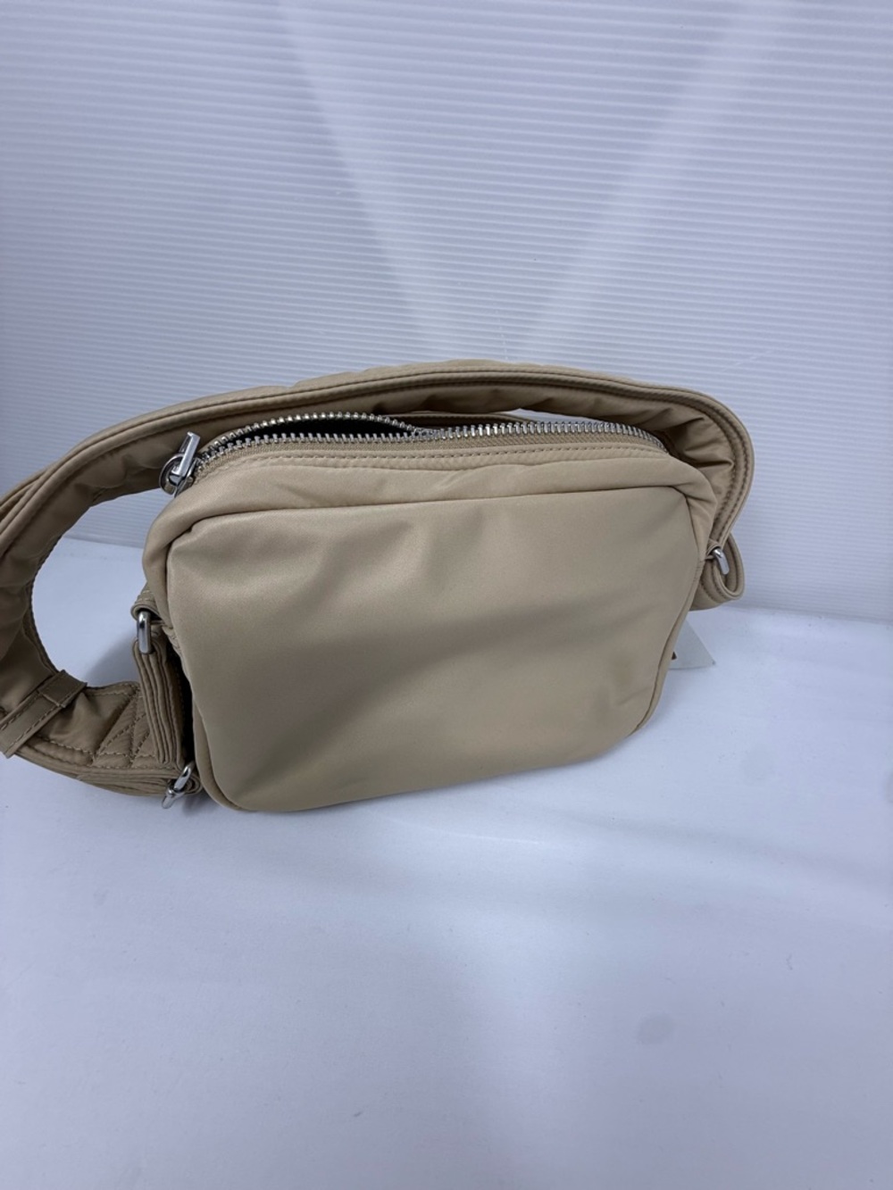Burberry Tan Belt Bag with Silver Zippers - Picture 5 of 6